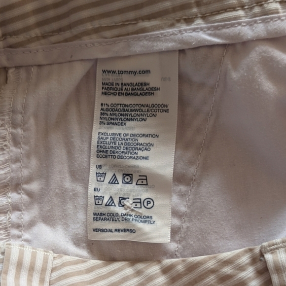 Tommy Hilfiger Chino Striped Shorts Size 4 - Picture 5 of 5